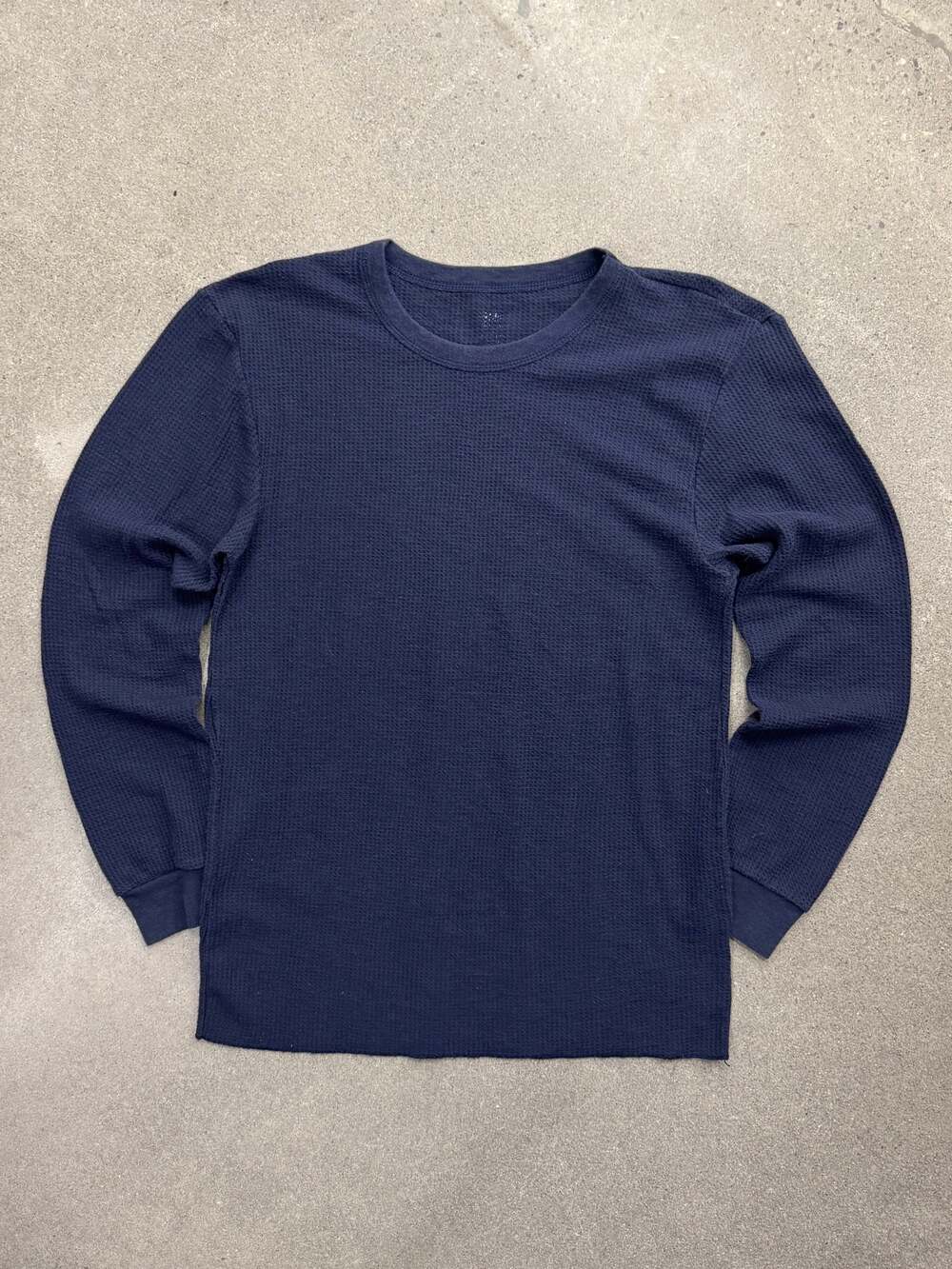 Vintage Blank Waffle-Knit Long Sleeve Thermal Shirt - L
